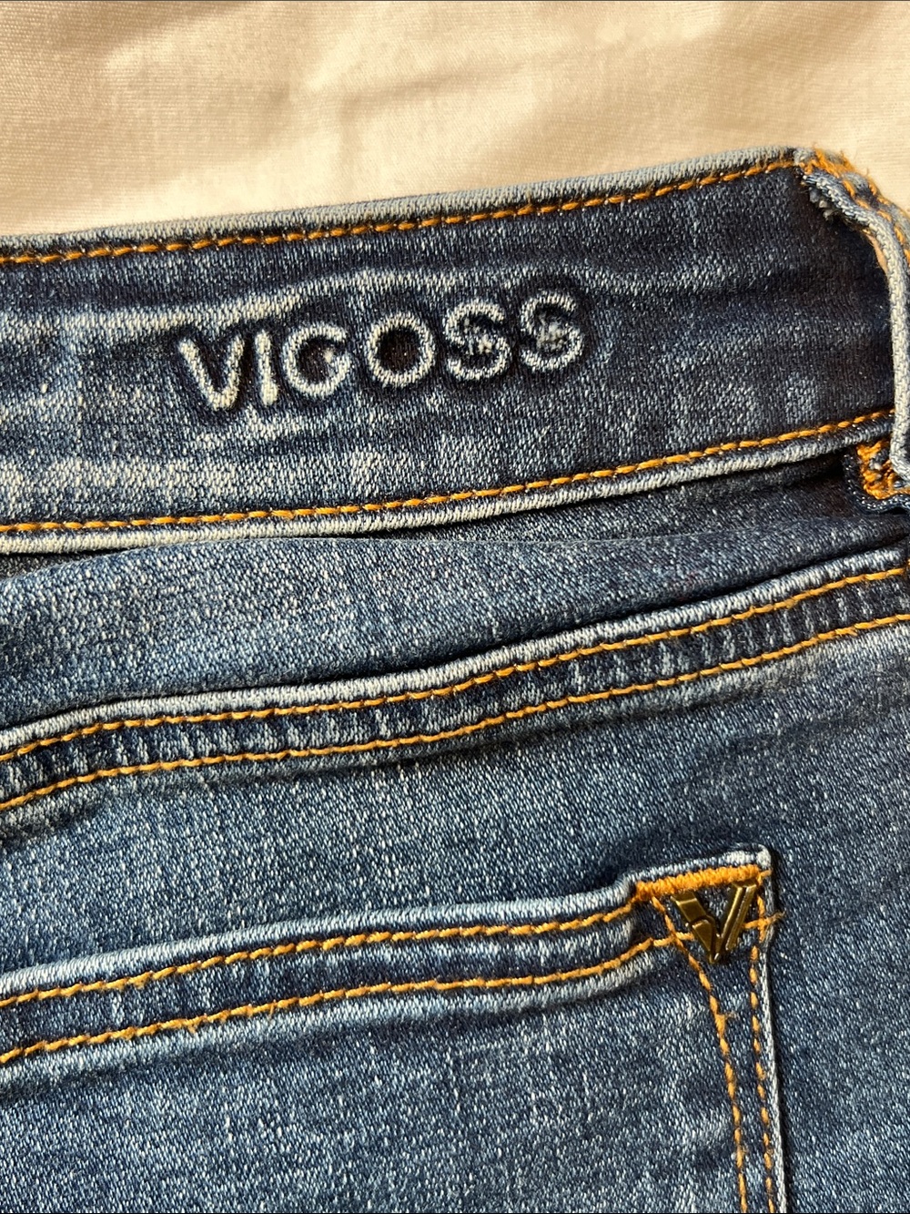 Vigoss Washed Blue Rolled-Cuff Denim Shorts - Picture 12 of 12